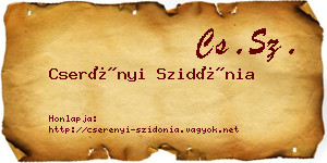 Cserényi Szidónia névjegykártya